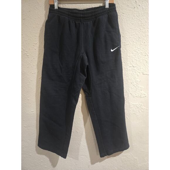 Nike Solo Swoosh Heavyweight Fleece Oversized Pants, Black, Women's Size Small - Picture 1 of 7